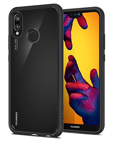 Spigen Ultra Hybrid Funda Transparente con Bordes Negro - Fundas con tecnología de amortiguación de Aire y protección contra caídas, para Huawei P20 Lite (2018) - Negro (L22CS23075)
