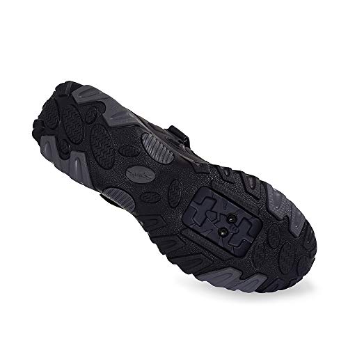 Spiuk Quasar MTB Zapatilla, Unisex Adulto, Negro Mate/Rojo, 37