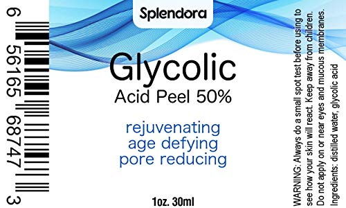 Splendora cáscara de ácido glicólico 50% - de piel pro piel - mejorar las estrías, arrugas, poros dilatados, cicatrices de acné, puntos negros