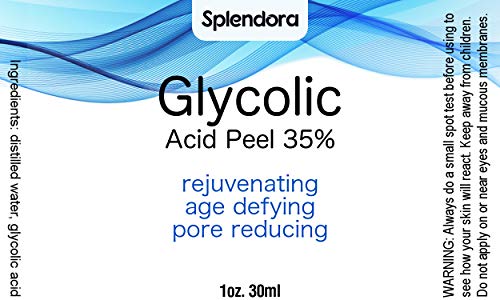 Splendora peeling de ácido glicólico 35% - de piel pro piel - las estrías, arrugas, poros grandes, cicatrices de acné, puntos negros