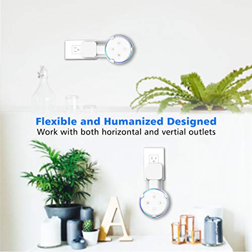 SPORTLINK Soporte Montaje en Pared para Dot (3.ª generación) Voice Assistants, Sin Cables o Tornillos Desordenados, Colgador Ahorro Espacio Enchufe en Cocina Baño y Dormitorio (Blanco)