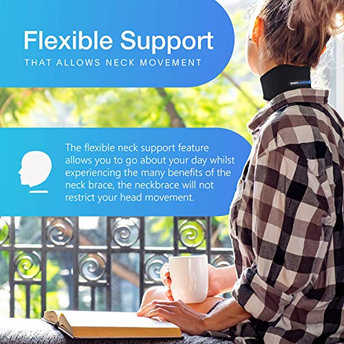 Sports Laboratory ® Collarín Cervical Para el Dolor de Cuello Ajustable Con Turmalina e Imanes Con Capacidad de Emitir Calor (Regular)