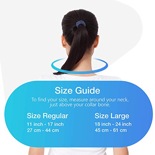 Sports Laboratory ® Collarín Cervical Para el Dolor de Cuello Ajustable Con Turmalina e Imanes Con Capacidad de Emitir Calor (Regular)