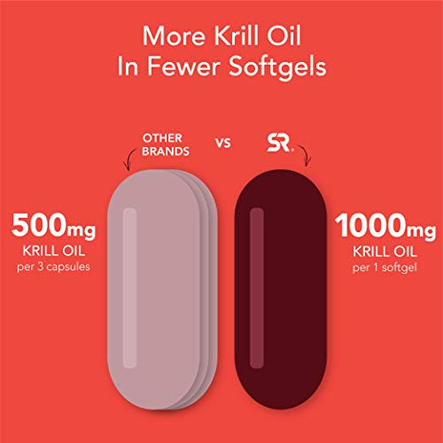 Sports Research Aceite De Krill Antártico (Doble Fuerza) 1000Mg Con Omega-3 Epa, Dha Y Astaxantina | 60 Cápsulas Líquidas - Suministro De 2 Meses
