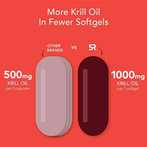 Sports Research Aceite De Krill Antártico (Doble Fuerza) 1000Mg Con Omega-3 Epa, Dha Y Astaxantina | 60 Cápsulas Líquidas - Suministro De 2 Meses