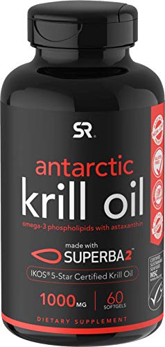 Sports Research Aceite De Krill Antártico (Doble Fuerza) 1000Mg Con Omega-3 Epa, Dha Y Astaxantina | 60 Cápsulas Líquidas - Suministro De 2 Meses