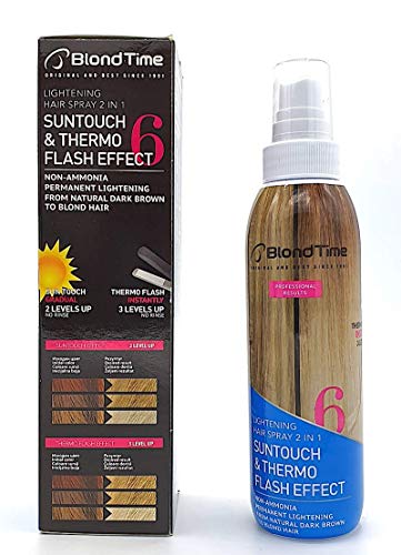Spray aclarante para pelo 2 en 1 SUNTOUCH & THERMO FLASH EFFECT Para pelo natural marrón oscuro hasta rubio 200 ml