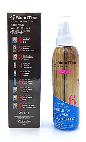 Spray aclarante para pelo 2 en 1 SUNTOUCH & THERMO FLASH EFFECT Para pelo natural marrón oscuro hasta rubio 200 ml