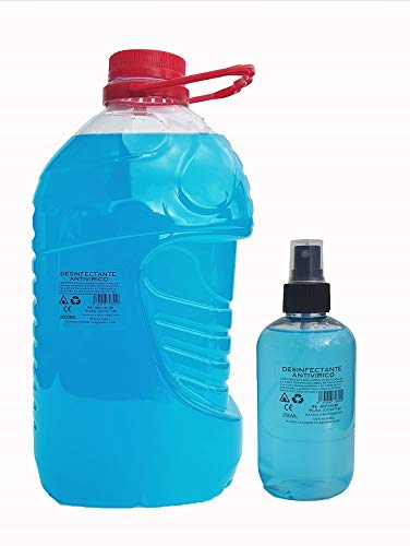 SPRAY ANTIVIRICO DESINFECTANTE 3LITROS PARA RELLENAR +SPRAY 250ML REGALO