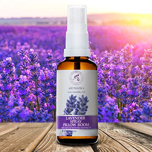 Spray de Almohada 50 ml - Spray de Aromaterapia de Lavanda - 100% Pura Aceite Esencial de Lavanda - Ideal para Yoga - Relajación - Sueño y Spray para Habitación - Natural Lavanda Pillow Mist