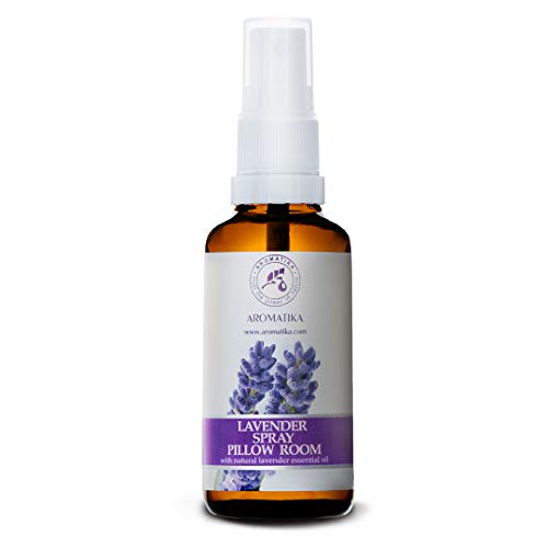 Spray de Almohada 50 ml - Spray de Aromaterapia de Lavanda - 100% Pura Aceite Esencial de Lavanda - Ideal para Yoga - Relajación - Sueño y Spray para Habitación - Natural Lavanda Pillow Mist