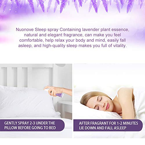 Spray De Almohada, Spray para Dormir, Almohada Spray Lavanda, Sueño Profundo Pulverizador para Almohada Sleep and Relax Spray para Dormir, 75ml