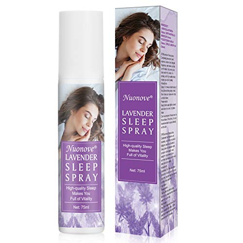 Spray De Almohada, Spray para Dormir, Almohada Spray Lavanda, Sueño Profundo Pulverizador para Almohada Sleep and Relax Spray para Dormir, 75ml