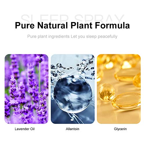 Spray De Almohada,Pillow Mist,Lavanda Orgánica,Spray de Aromaterapia de Lavanda,Profundamente relajante sueño & Pillow Spray, relajación, dormir, y habitación Spray