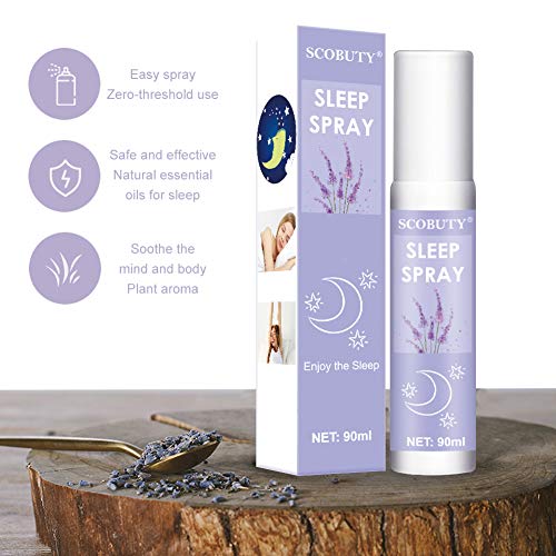 Spray De Almohada,Pillow Mist,Lavanda Orgánica,Spray de Aromaterapia de Lavanda,Profundamente relajante sueño & Pillow Spray, relajación, dormir, y habitación Spray