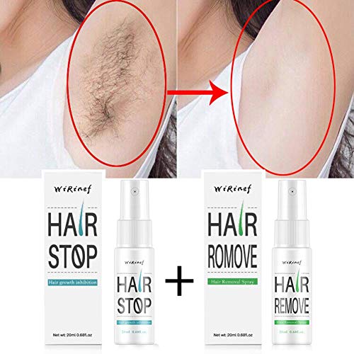 Spray de depilación, inhibidor y reductor del vello para detener el crecimiento del vello, para brazos/axilas/piernas ingredientes suaves Depilatorios en spray no irritantes Depilatorios Producto
