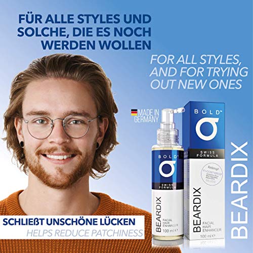 Spray para el Crecimiento de la Barba - INGREDIENTE ACTIVO PREMIADO Redensyl - MADE IN GERMANY - para un Crecimiento más Rápido y Denso de la Barba - 100ml Beard Growth Spray