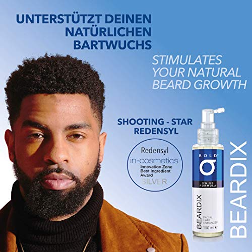 Spray para el Crecimiento de la Barba - INGREDIENTE ACTIVO PREMIADO Redensyl - MADE IN GERMANY - para un Crecimiento más Rápido y Denso de la Barba - 100ml Beard Growth Spray