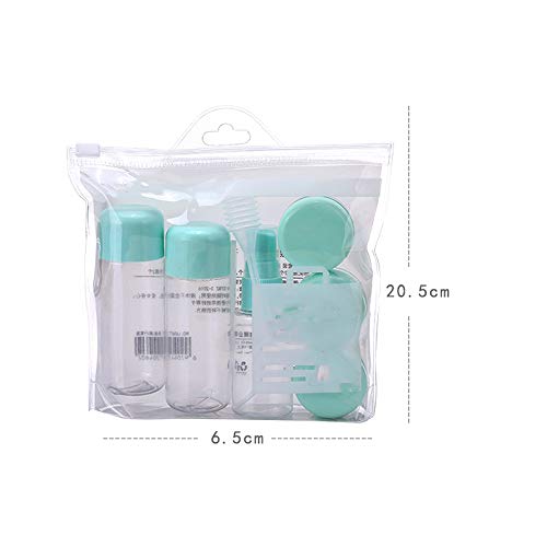 Sprießen 8Pcs Botellas de Viaje Bolsa de Cosméticos Impermeable Botellas de Viaje Portátiles Reutilizables Botellas Cosméticas Set de Botellas de Viaje para Champú/Crema/Gel/Líquido Contenedor