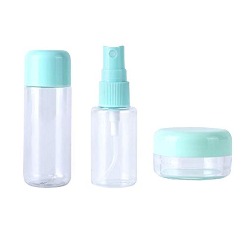 Sprießen 8Pcs Botellas de Viaje Bolsa de Cosméticos Impermeable Botellas de Viaje Portátiles Reutilizables Botellas Cosméticas Set de Botellas de Viaje para Champú/Crema/Gel/Líquido Contenedor