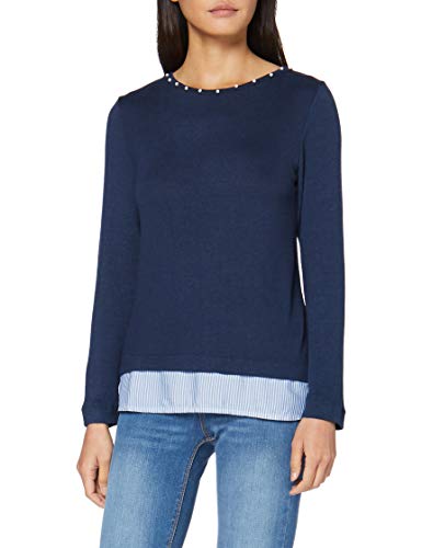 Springfield bimateria Faldon-c/19 Camiseta, Azul (Blue_Print 19), 40 (Tamaño del Fabricante: L) para Mujer