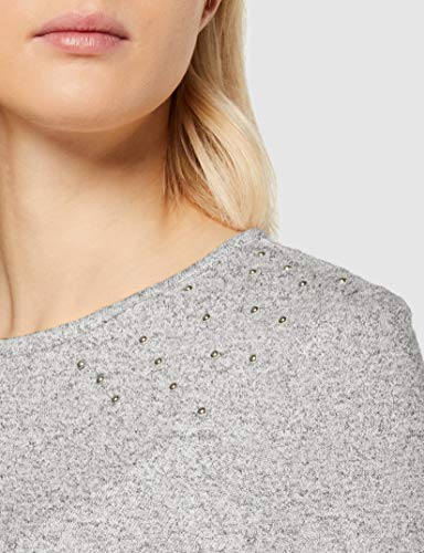 Springfield Long Sleeve with Pearls Camiseta, Multicolor (Multicolor 43), Small (Tamaño del Fabricante: S) para Mujer