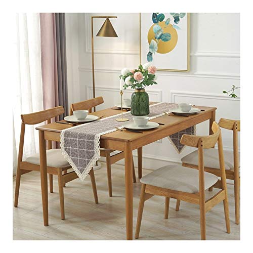 Squisito runner da tavolo Camino de Mesa Inicio Bandera de la mesa de centro clásica a cuadros cordón de zapato Gabinete Gabinete Bandera Tabla algodón y lino de Mesa per feste, ristoranti e attività