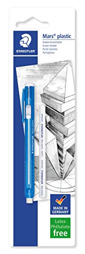 STAEDTLER 528 50BKDA. Portagomas para papel y papel vegetal. Paquete con una unidad de goma de recarga.