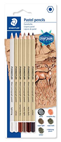 STAEDTLER Mars Lumograph 100P-SBK6. Pack de 6 lápices pastel de colores surtidos