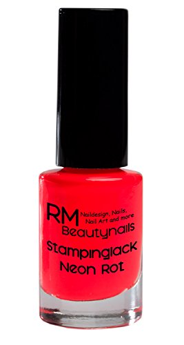 stampinglack Neon Juego 6 x 12ml Rojo Amarillo Verde Rosa Morado Naranja esmaltes esmalte esmalte de uñas Nail Polish RM beautynails