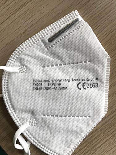 Staroon Mascarilla Facial de Seguridad FFP2/KN95, Antipolvo, Antibacterias, Con Válvula de Filtro, Respirador de Seguridad (Paquete de 5 Piezas)