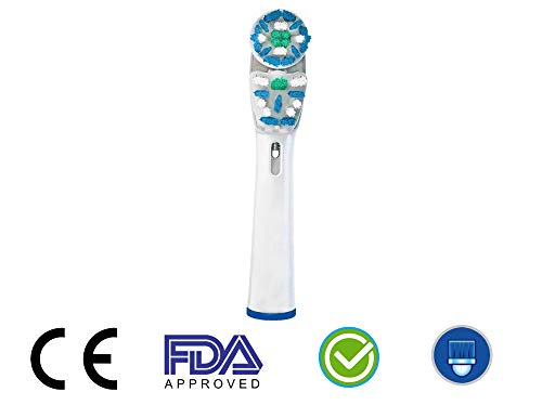 Startpro - Recambio para cepillo eléctrico compatible con Oral B Braun, 8 unidades, doble limpieza, cabezales de repuesto para cepillo eléctrico compatible con Oral-B Braun