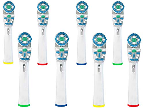 Startpro - Recambio para cepillo eléctrico compatible con Oral B Braun, 8 unidades, doble limpieza, cabezales de repuesto para cepillo eléctrico compatible con Oral-B Braun