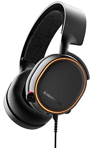 SteelSeries Arctis 5 Auriculares De Juego, Iluminados por RGB, DTS Headphone:X V2.0 Surround para Pc Y Playstation 4, Negro