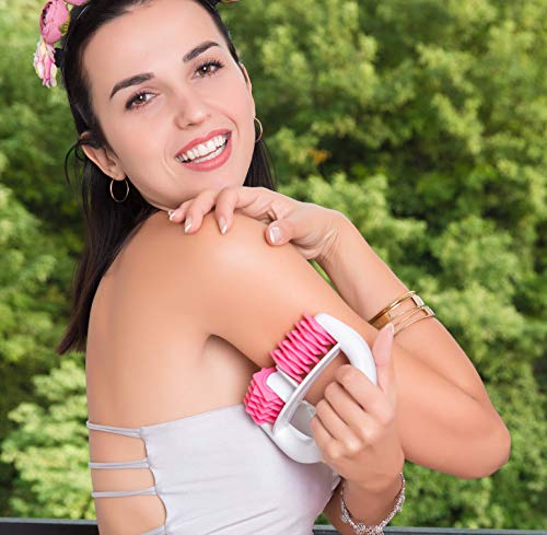 Stephanie Franck Beauty Set Anticelulitico3 con Rodillo Masaje, una Ventosa S+L y Elastica Fitness (Rosa)