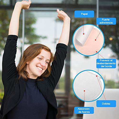 StillCool Almohadillas Absorbentes Suave 3.74 x 4.72 in, 200PZS Almohadillas Sudor Desechables y Cómodo, No Visibles Elimina Olor de Axilas para Mujeres Hombres y Niños - Blanco