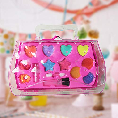 STOBOK Mi Primer Set de Maquillaje Little Girls Juego de imaginación Make Up Kit Lipstick Eyeshadow Brushes Toy para niños Girls (Rosa)