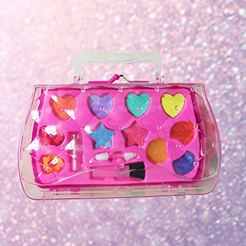STOBOK Mi Primer Set de Maquillaje Little Girls Juego de imaginación Make Up Kit Lipstick Eyeshadow Brushes Toy para niños Girls (Rosa)