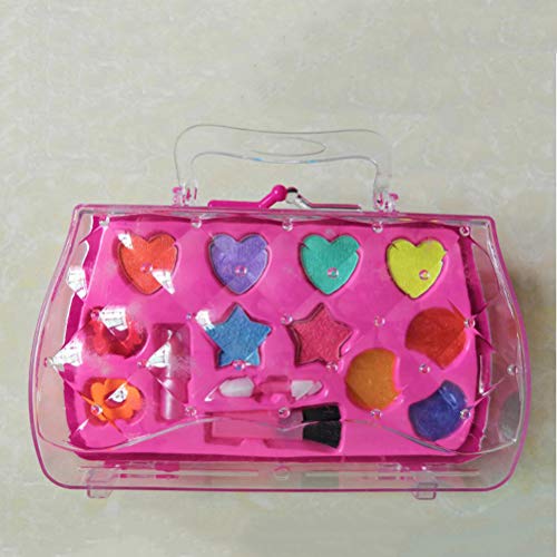 STOBOK Mi Primer Set de Maquillaje Little Girls Juego de imaginación Make Up Kit Lipstick Eyeshadow Brushes Toy para niños Girls (Rosa)