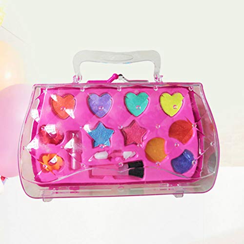 STOBOK Mi Primer Set de Maquillaje Little Girls Juego de imaginación Make Up Kit Lipstick Eyeshadow Brushes Toy para niños Girls (Rosa)