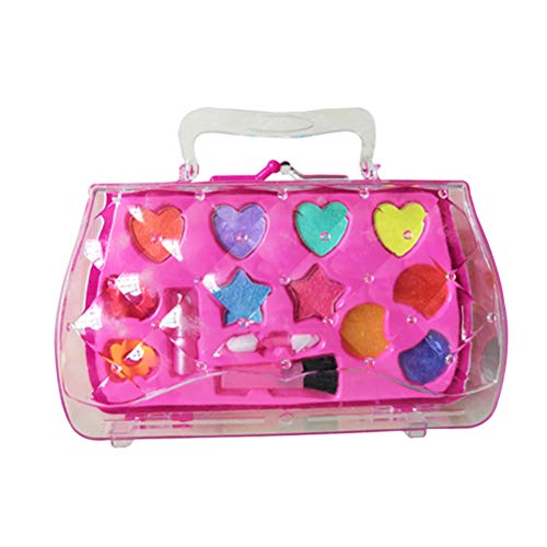 STOBOK Mi Primer Set de Maquillaje Little Girls Juego de imaginación Make Up Kit Lipstick Eyeshadow Brushes Toy para niños Girls (Rosa)