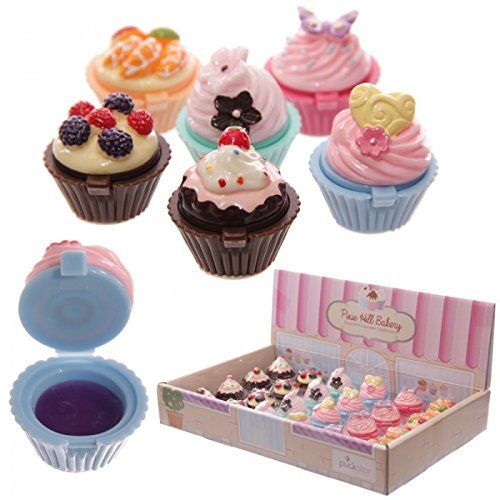 STOCK LOTTO 24 PEZZI Lipgloss lucidalabbra a forma di dolcetto cupcake torta colorata