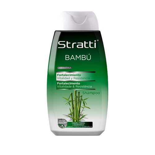 Stratti Bambú - Champú Vitalidad y Resistencia con Keratina, sin Sal - 400 ml