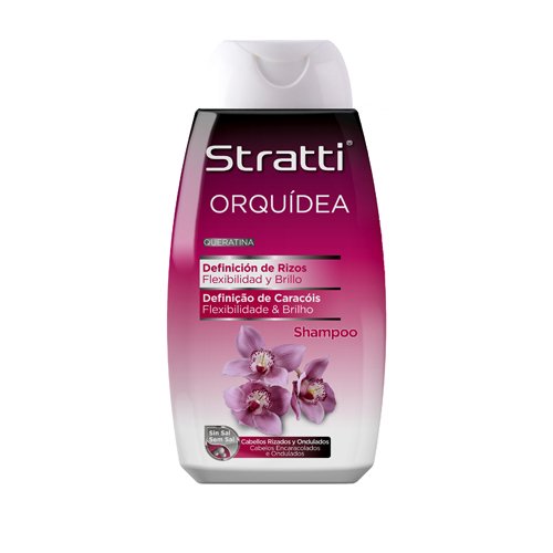 Stratti Orquídea - Champú Definición de Rizos con Keratina sin Sal - 400 ml