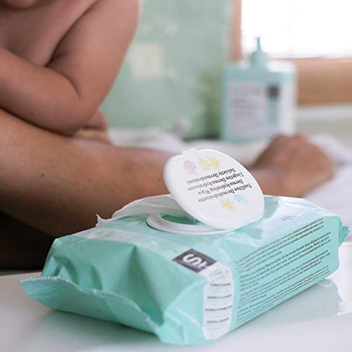 SUAVINEX 307307 12x Pack 72 toallitas dermohidratantes para bebé, Toallitas aptas para pieles atópicas, 96% ingredientes de origen natural, Toallitas 100% biodegradables, 864 toallitas, Color Verde
