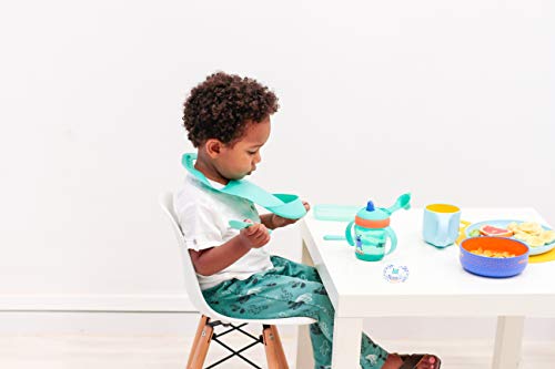 Suavinex - Babero Pelicano Con Bolsillo Recoge-Comida. Babero Suave e Impermeable Para Bebés +4 Meses. Fácil de Limpiar, Color Verde