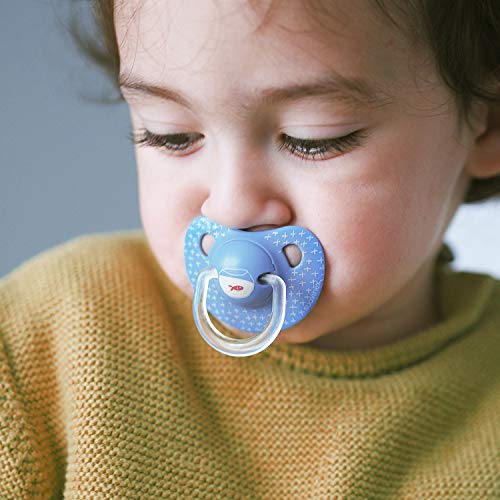 Suavinex, Chupete De Látex Para Bebés, Azul Botanical, 0-6 Meses