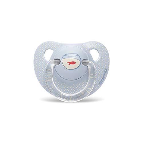 Suavinex, Chupete De Látex Para Bebés, Azul Botanical, 0-6 Meses
