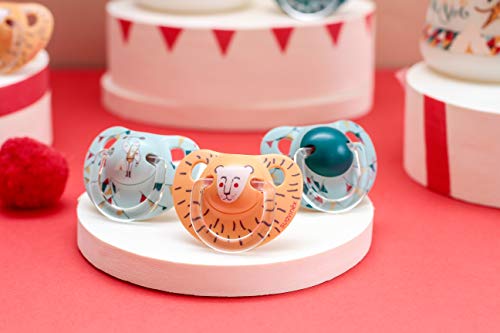 Suavinex - Chupete Tetina Anatómica Látex. Chupete 6-18 Meses. 0% BPA, Diseño Le Cirque Color Verde