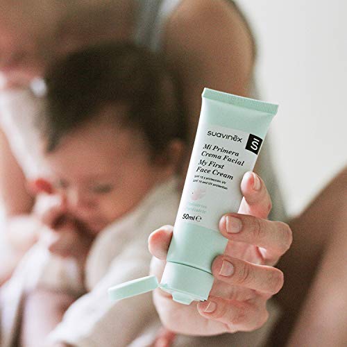Suavinex – Crema facial para bebés. con SPF 15 y Protección Uv. Nutre en Profundidad. 67% Ingredientes de Origen Natural, 50ml